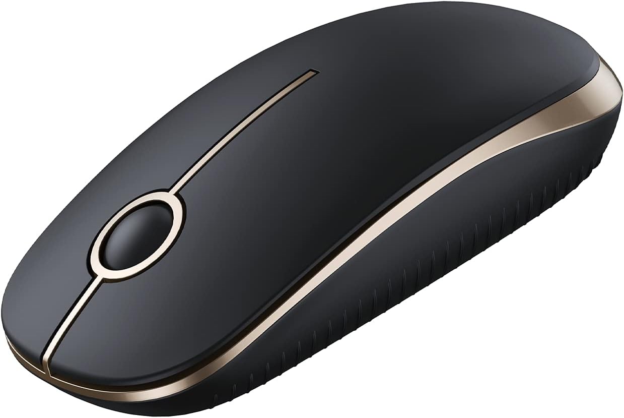 VssoPlor Wireless Mouse, 2.4G Slim Computer Laptop Mouse, Black and Gold - Image 9