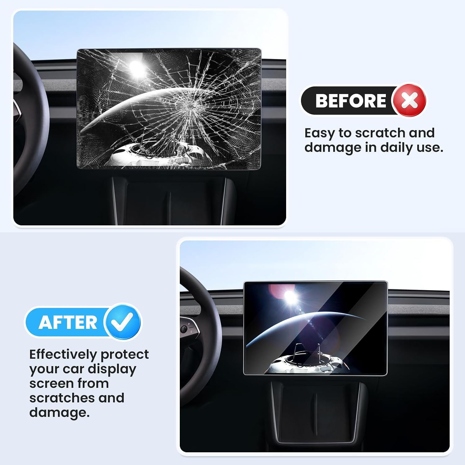 Canvcle 2PCS Screen Protector for 2026 Model Y(Premium & Performance) - Image 3