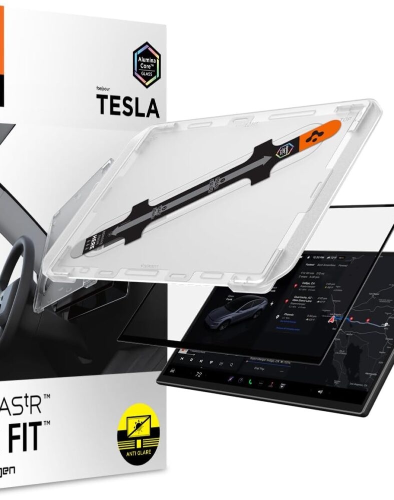 Spigen GlasTR EZ FIT Screen Protector Matte Finish for Model Y (2026)