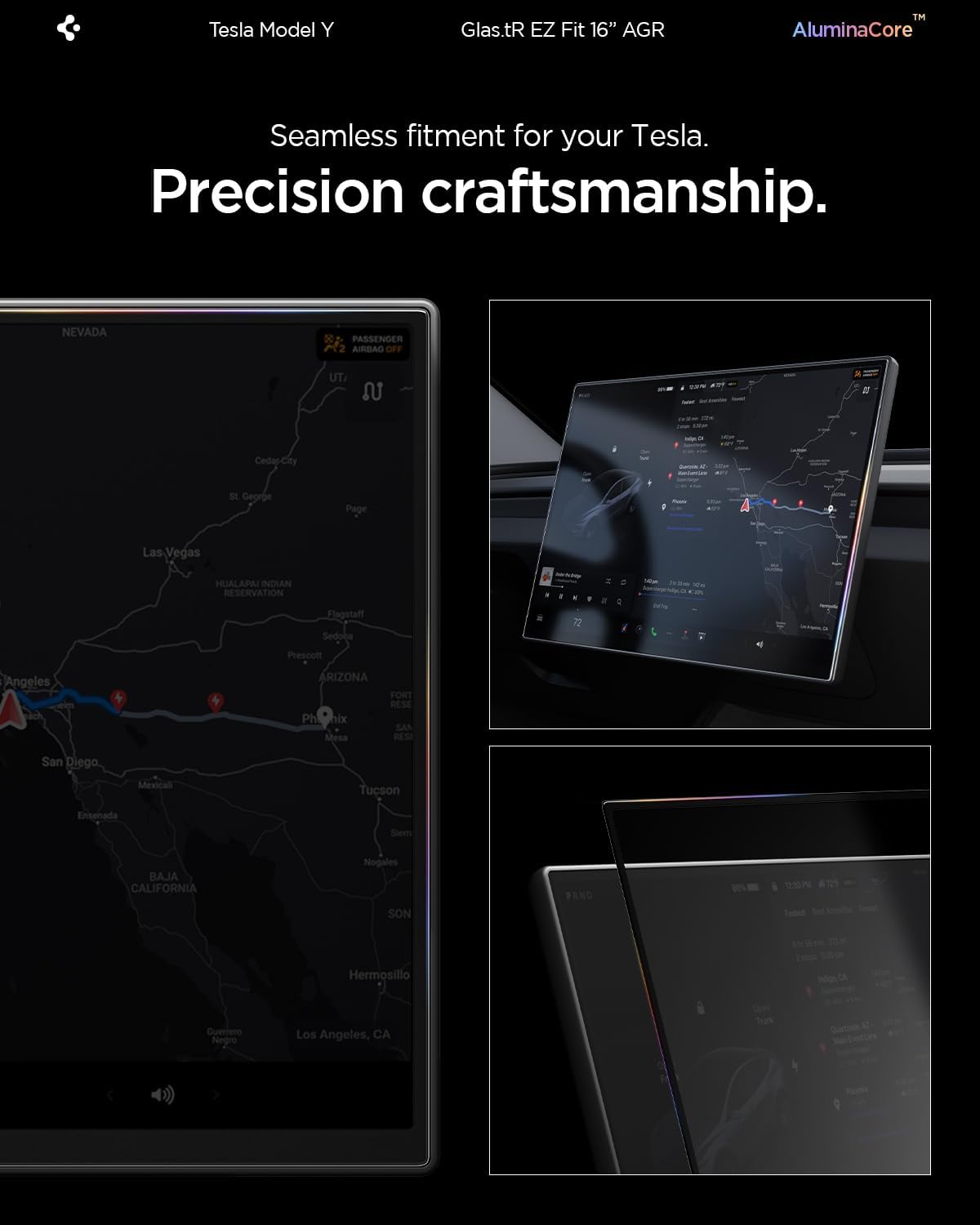 Spigen GlasTR EZ FIT Screen Protector Matte Finish for Model Y (2026) - Image 7