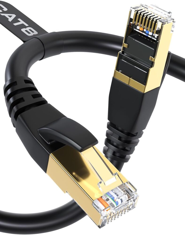 DbillionDa Cat 8 Ethernet Cable, 6FT 40Gbps 2000MHz RJ45 LAN Cable